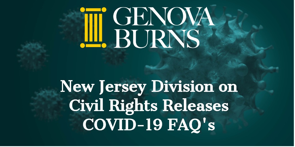  New Jersey Division on Civil Rights (DCR) Releases COVID-19 FAQ's